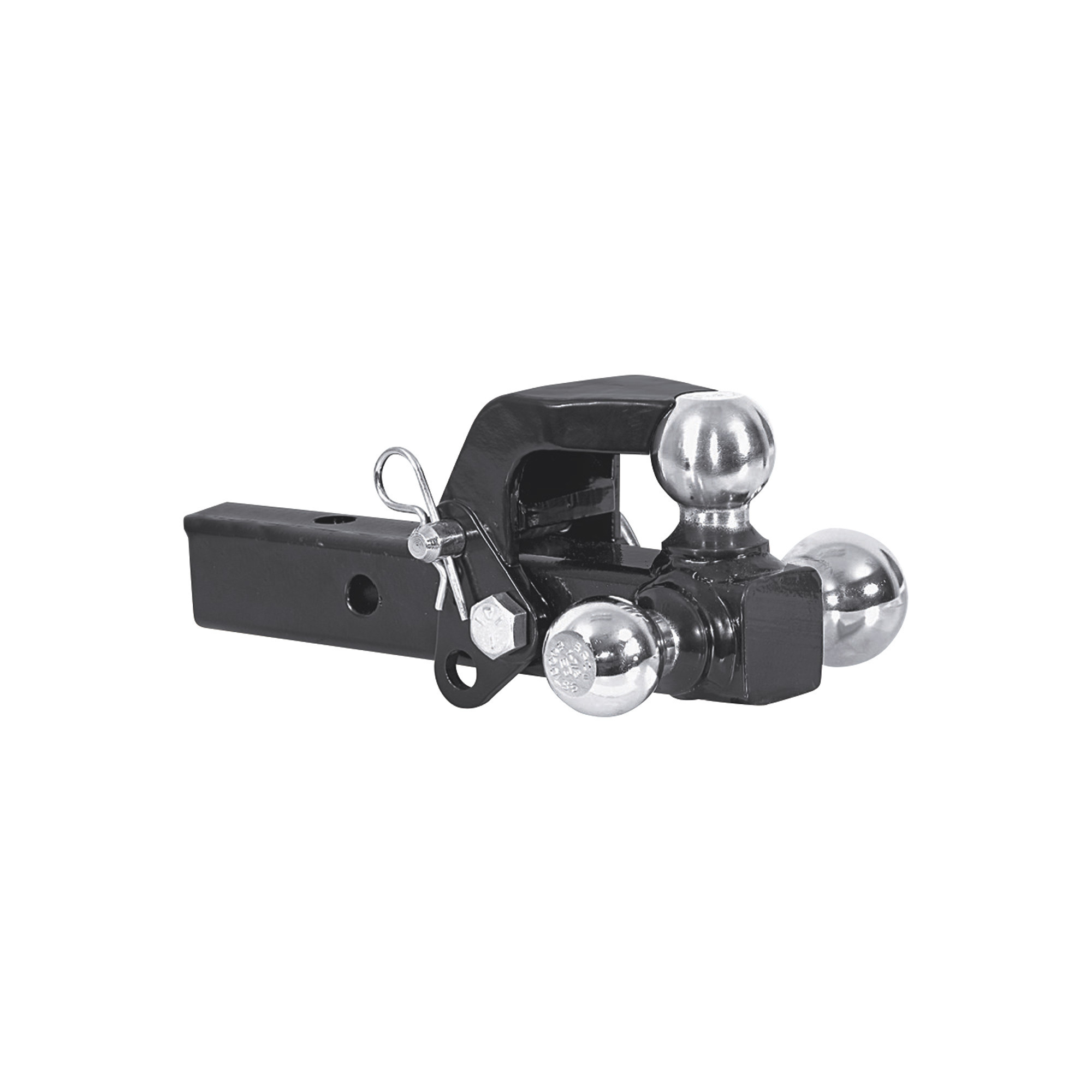 Buyers Products, Pintle Hook Trailer Tri-Ball Mount Truck Ball 2in. Reciever, Gross Towing Weight 10000 lb, Model# 1802279